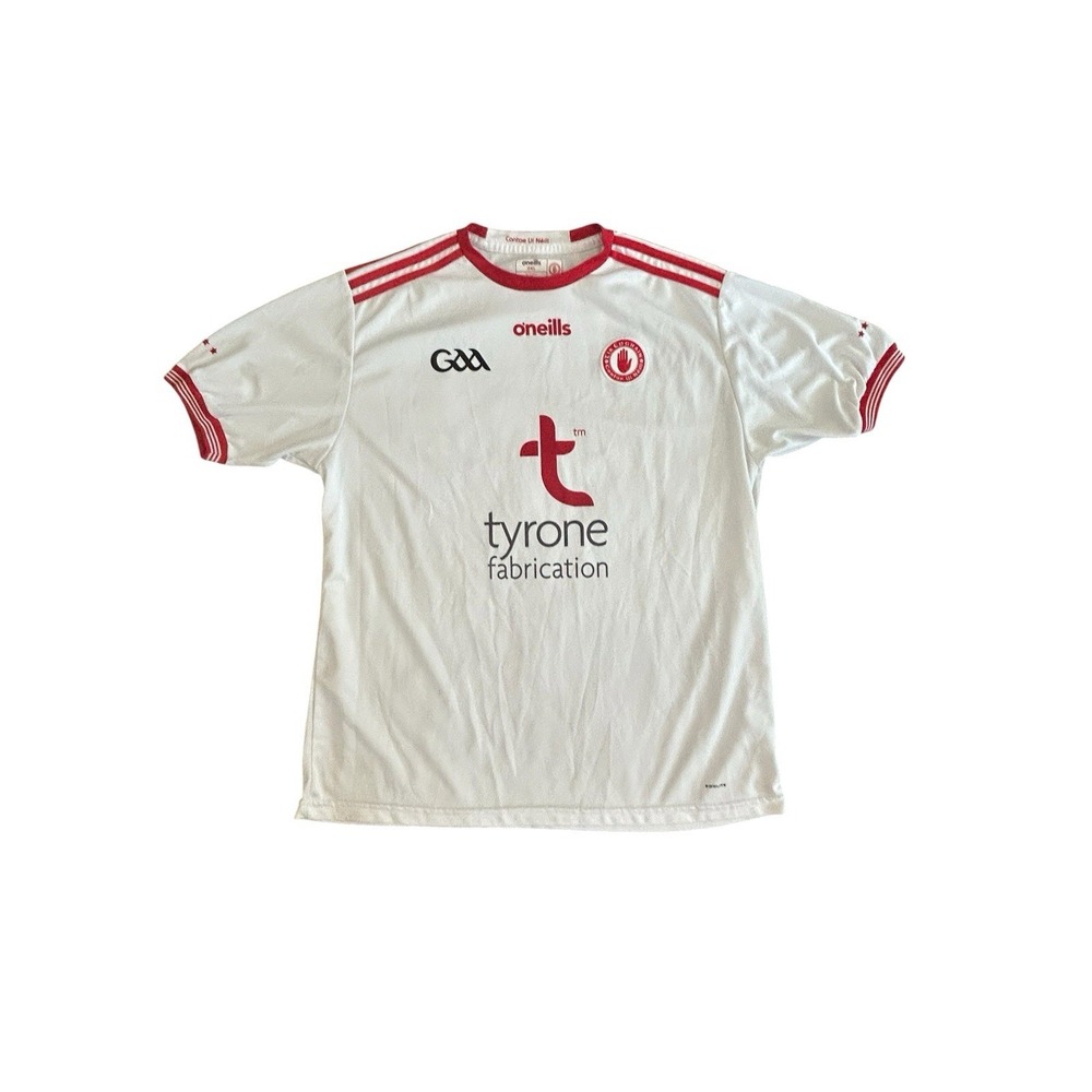 Official O'Neills Tyrone GAA Home Jersey 2XL White/Red Tyrone Fabrication Sponso - Picture 1 of 6